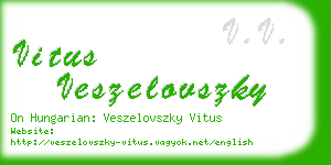 vitus veszelovszky business card